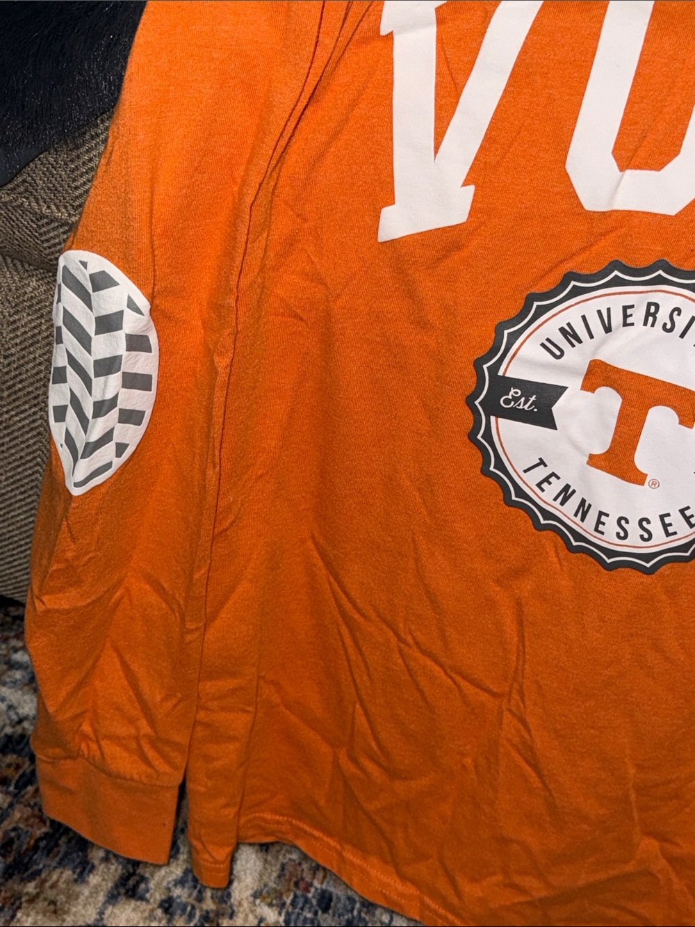 GAME DAY COUTURE ORANGE WHITE LONG SLEEVE T-SHIRT TENNESSEE VOLS UNIVERSITY OF T - Picture 2 of 4